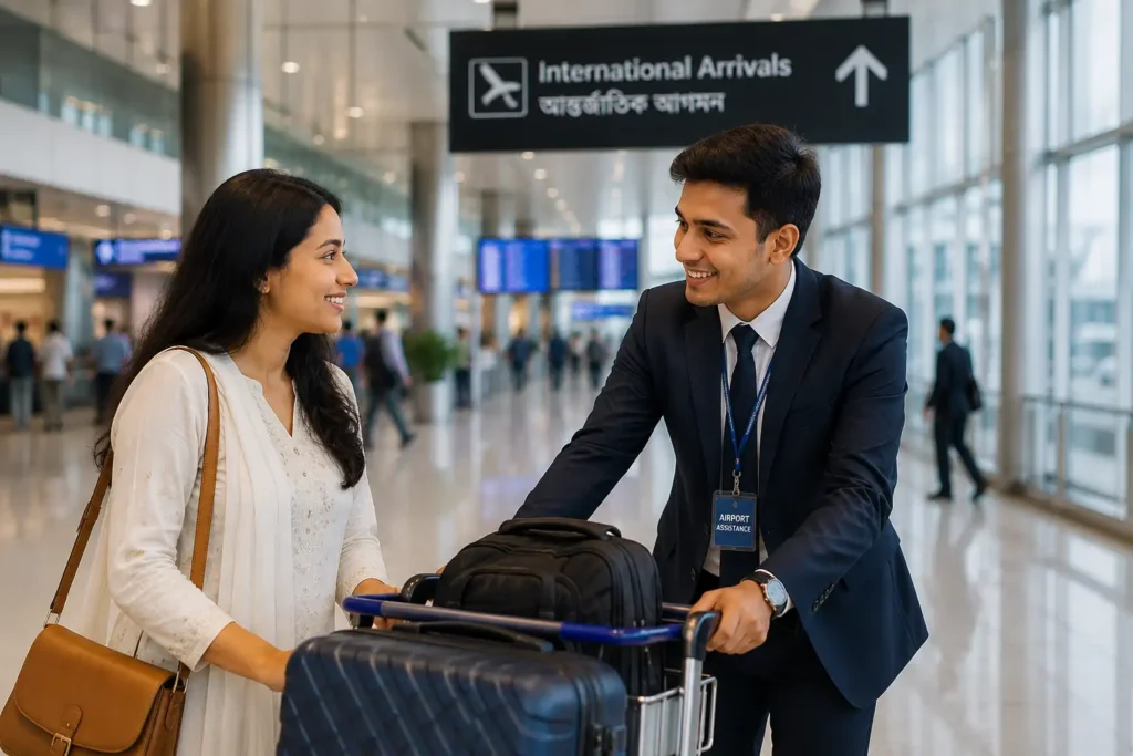 Airport Assistance with luggage support at Dhaka Airport